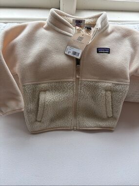 Patagonia Cream Sherpa Zip Fleece Jacket